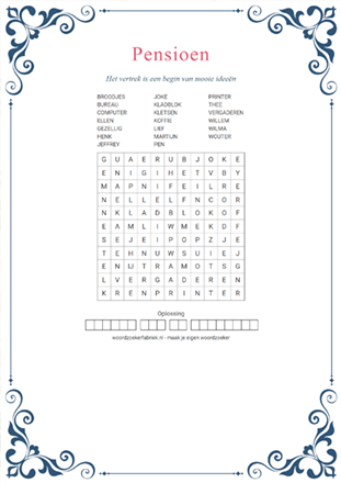 Woordzoeker Klassiek