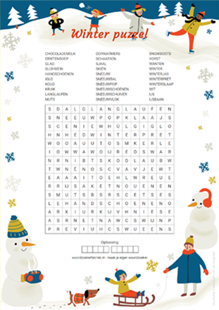 Woordzoeker Winter